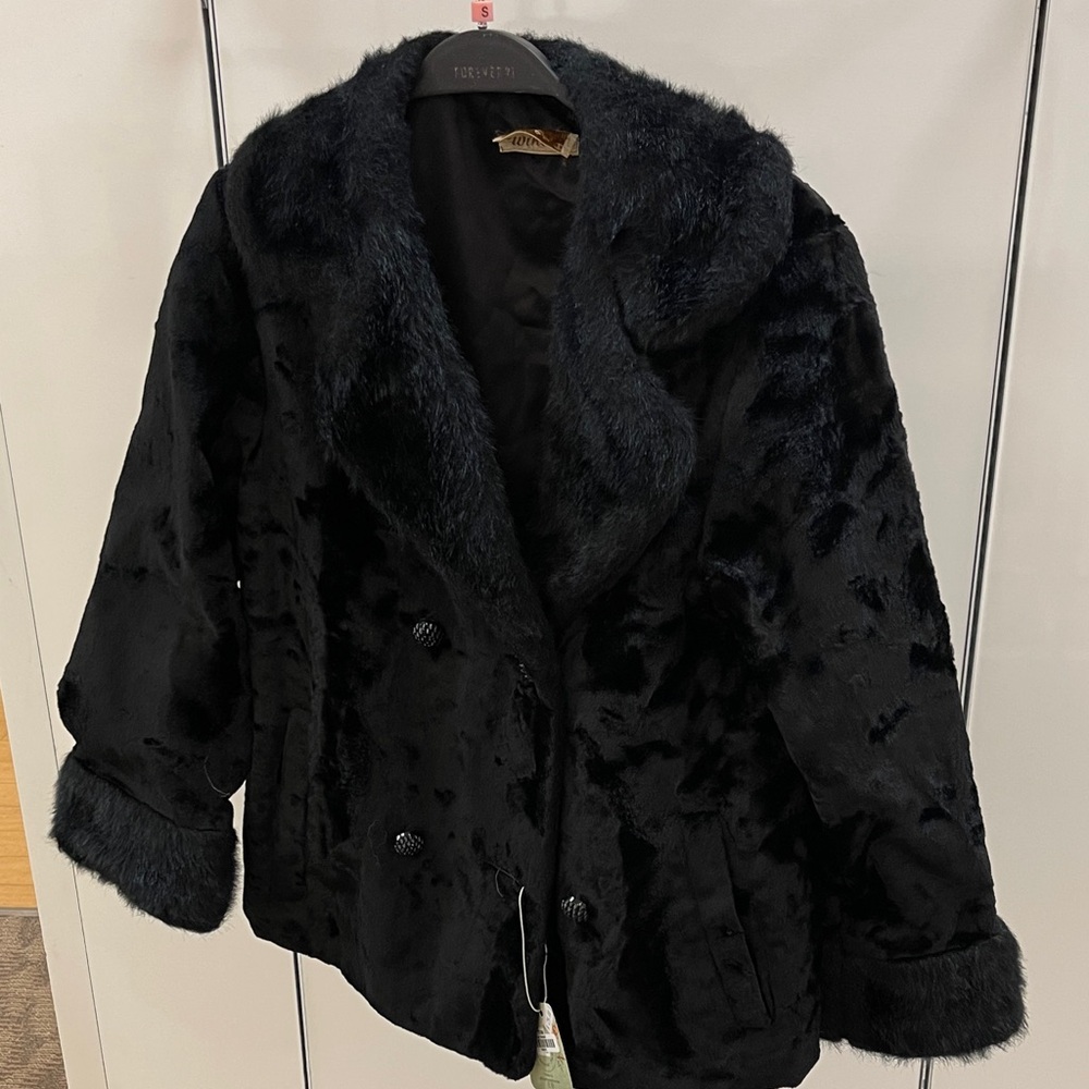 💚 Vintage Elegant Black Teddy Jacket